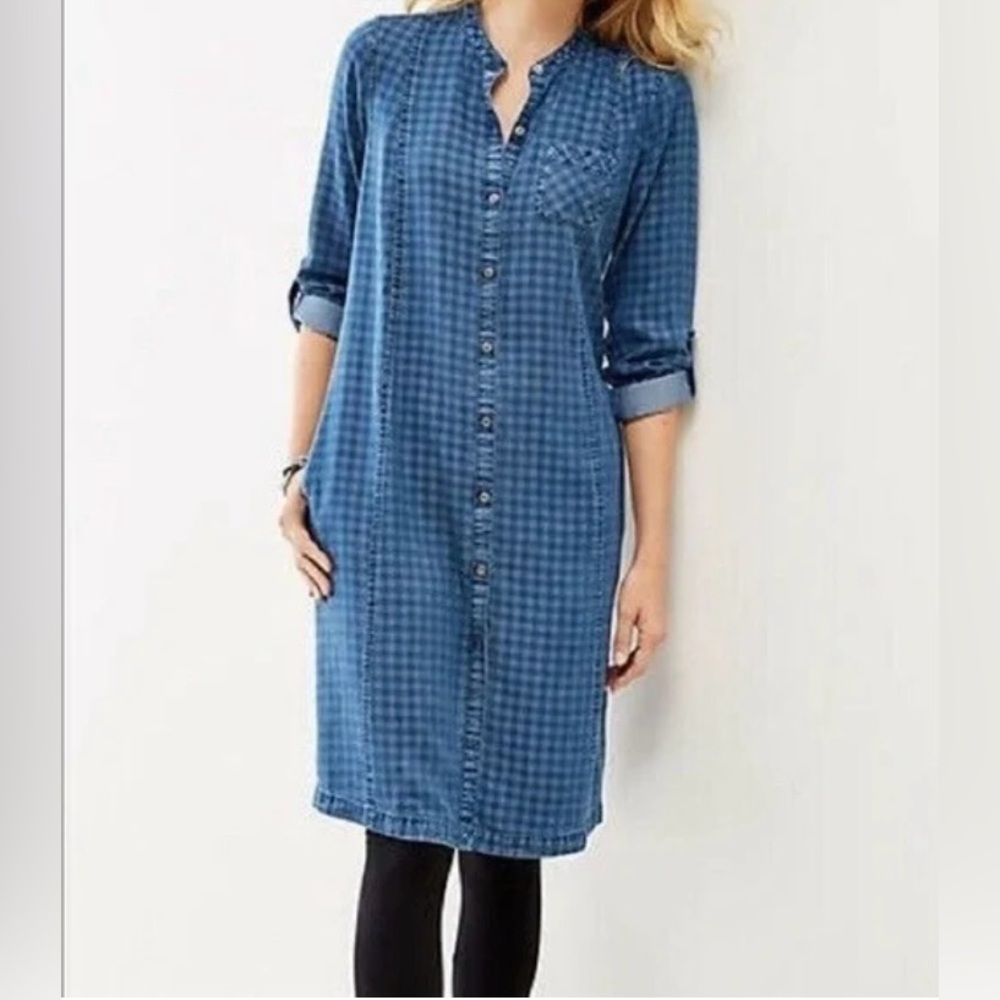 New with tags!  Jjill Denim Check Dress sz XS